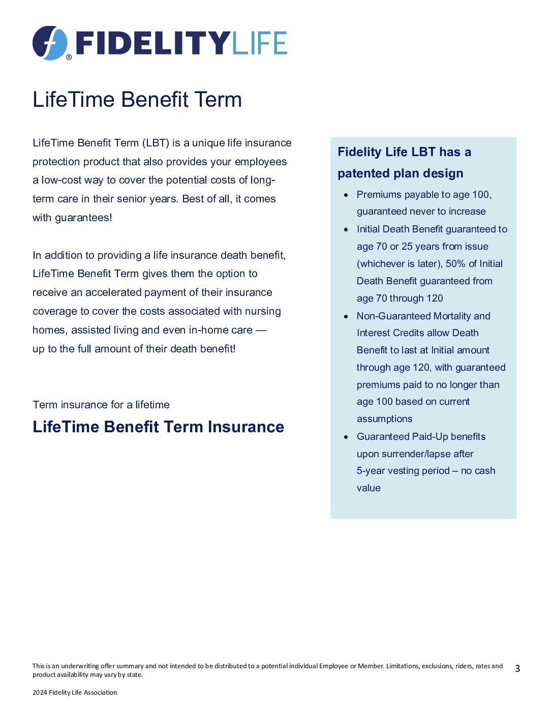 Permanent Life with Long Term Care